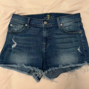 7 for All Mankind Cut Off Jean Shorts - Size 25